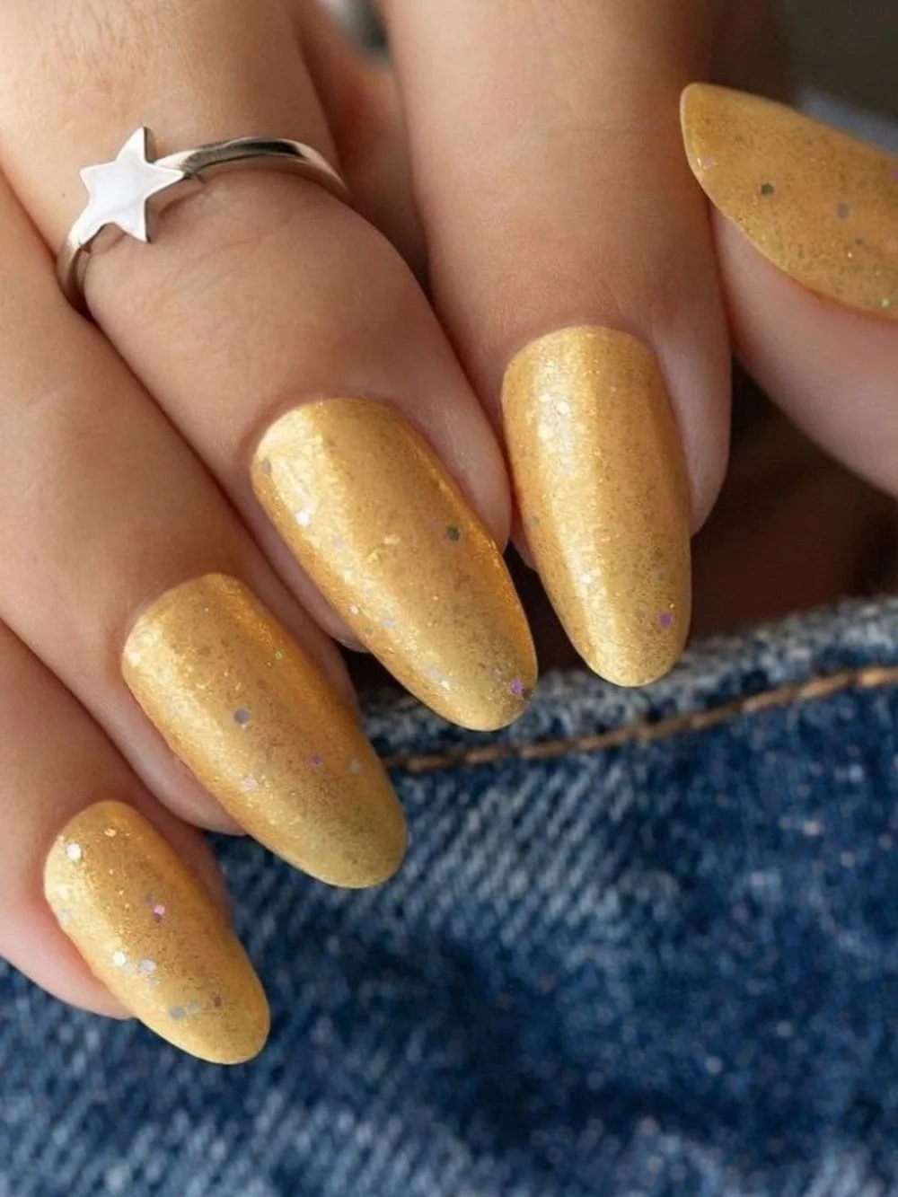 *Retired* Color Street: Mighty Heroes | Gold Yellow Glitter Summer Spring Party